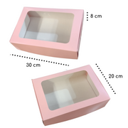 Caja Galleta 30 x 20 x 8 cm Rosa Ventana Normal